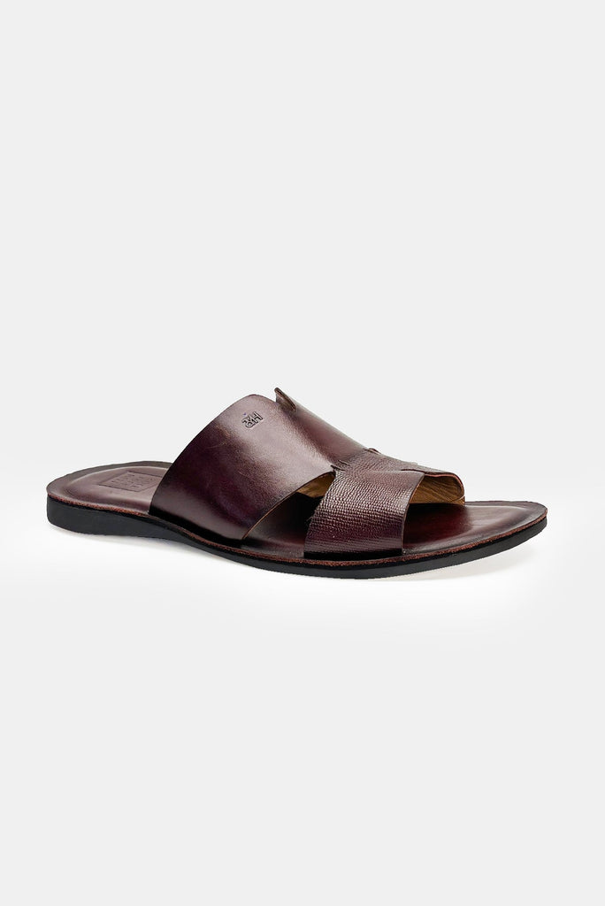 Brown sandal on a white background