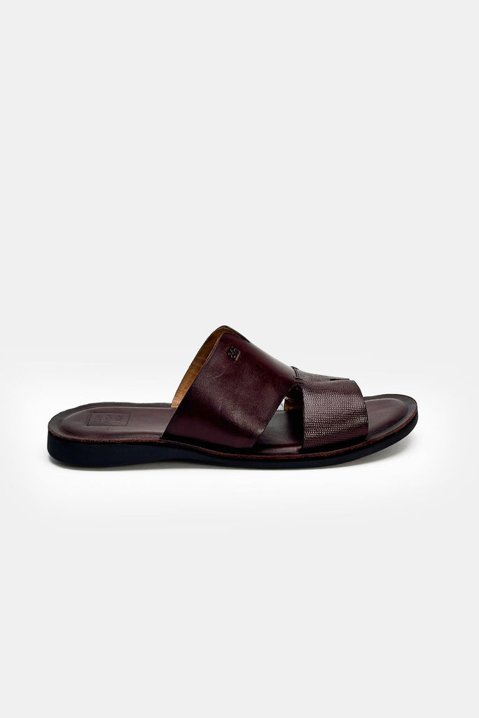 Brown sandal on a white background